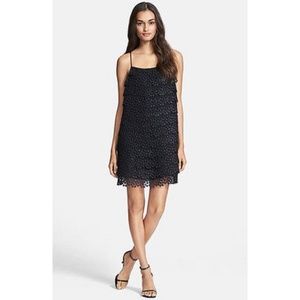 DVF Diane Von Furstenberg Dress sz L Star Lace Tie